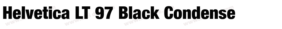 Helvetica LT 97 Black Condensed Oblique字体转换